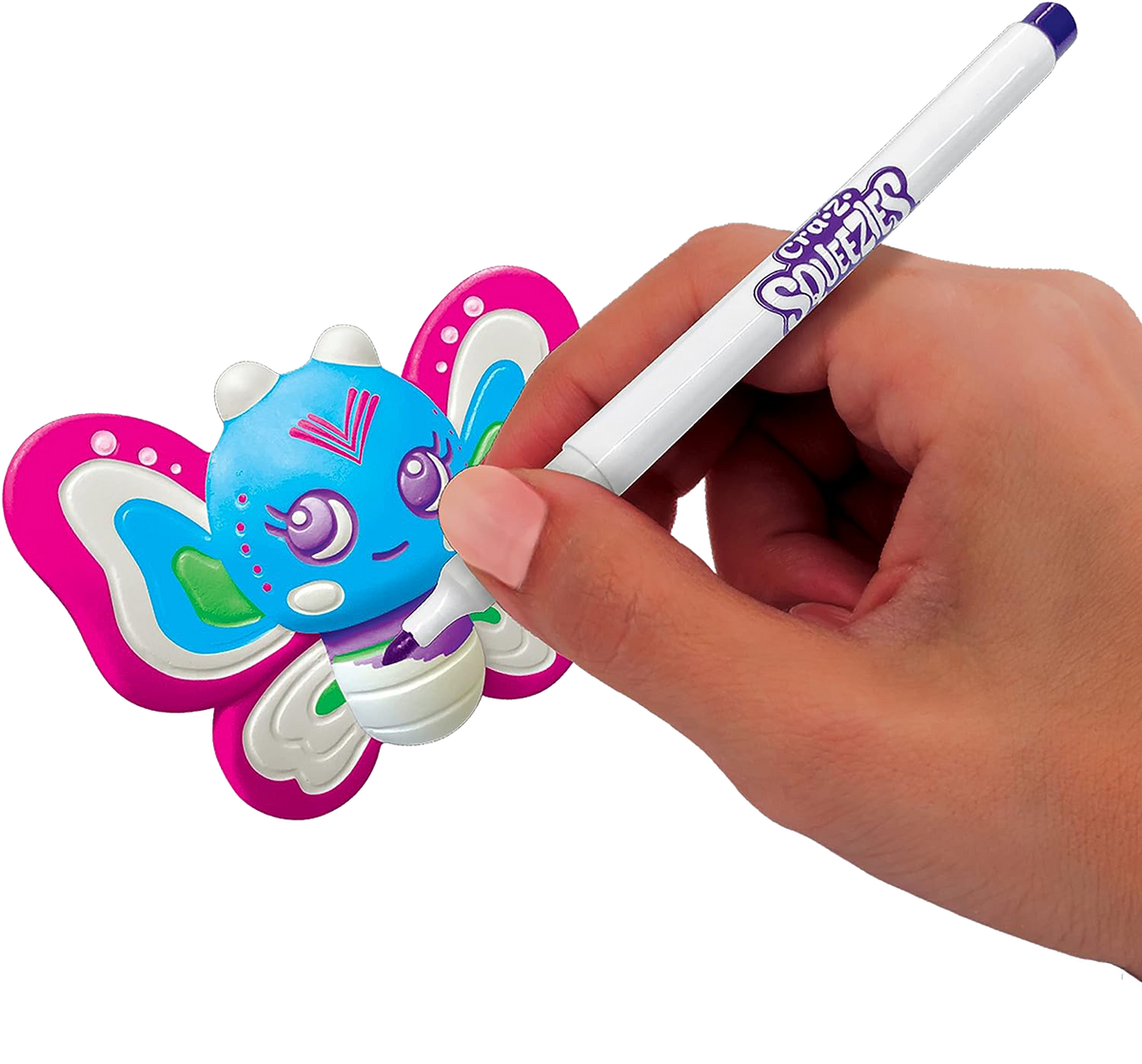 Shimmer 'n Sparkle Cra-Z-Squeezies Color Your Own Squishy Craft Kit for Kids