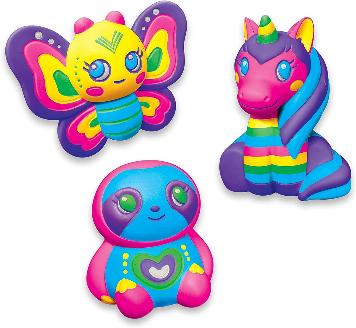 Shimmer 'n Sparkle Cra-Z-Squeezies Color Your Own Squishy Craft Kit for Kids