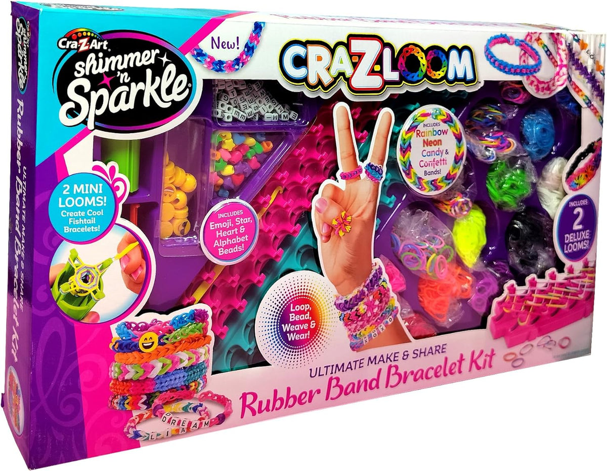 Shimmer n Sparkle Cra-Z-Loom Deluxe Rubber Band Bracelet-Making Case for Kids