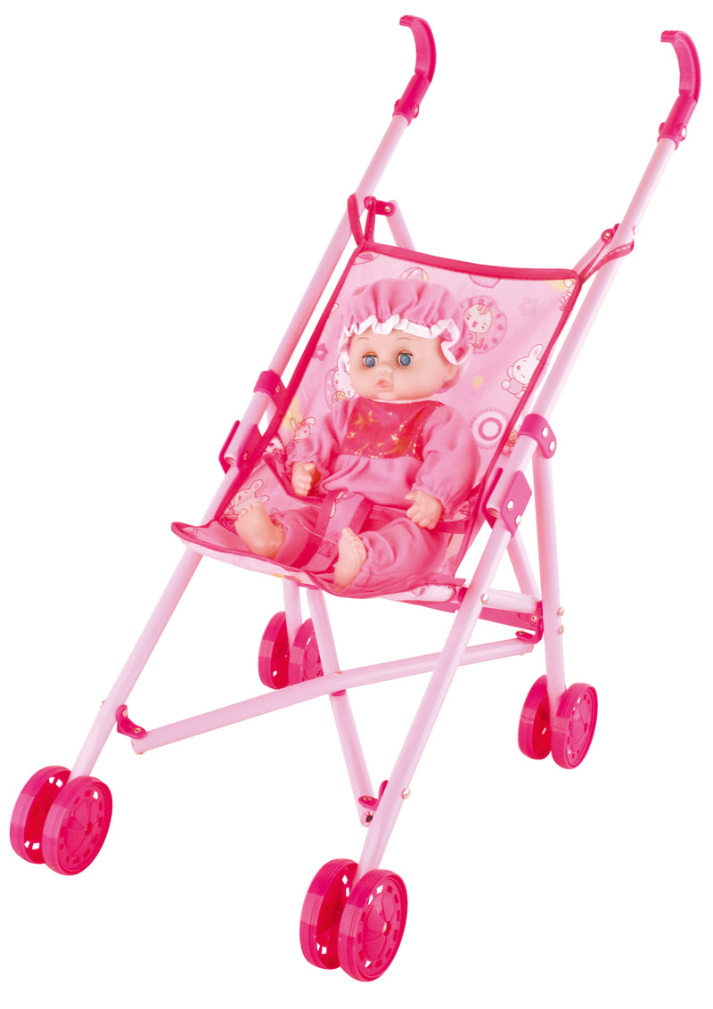 Power Joy Baby Cayla Doll with Trolley - Pretend Play Baby Doll Toy for Kids