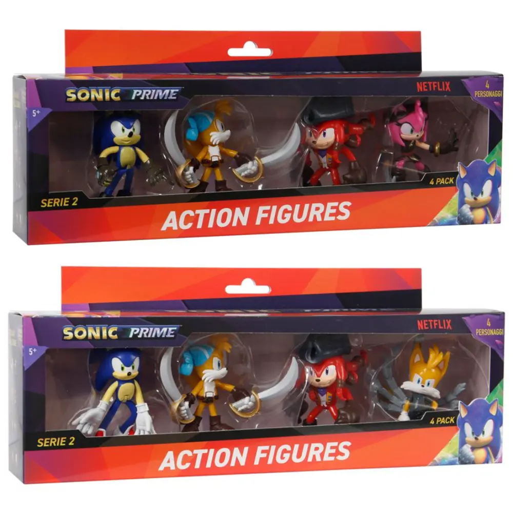Sonic Figure Action 4Pack Window Box 3Inch