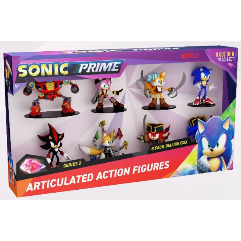 Sonic Figure Action 8Pack Deluxe Box 3Inch