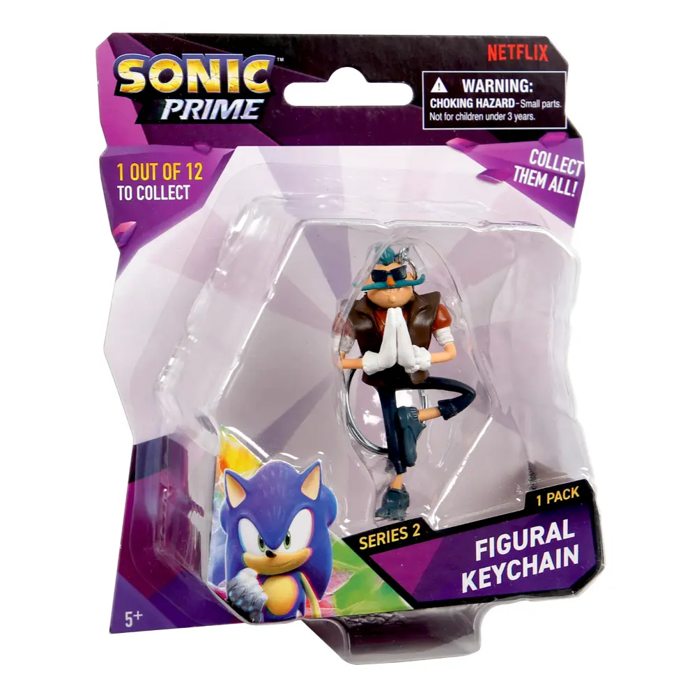Sonic Figure Key Chain Blister Pack 2.5-Inches 10Asst