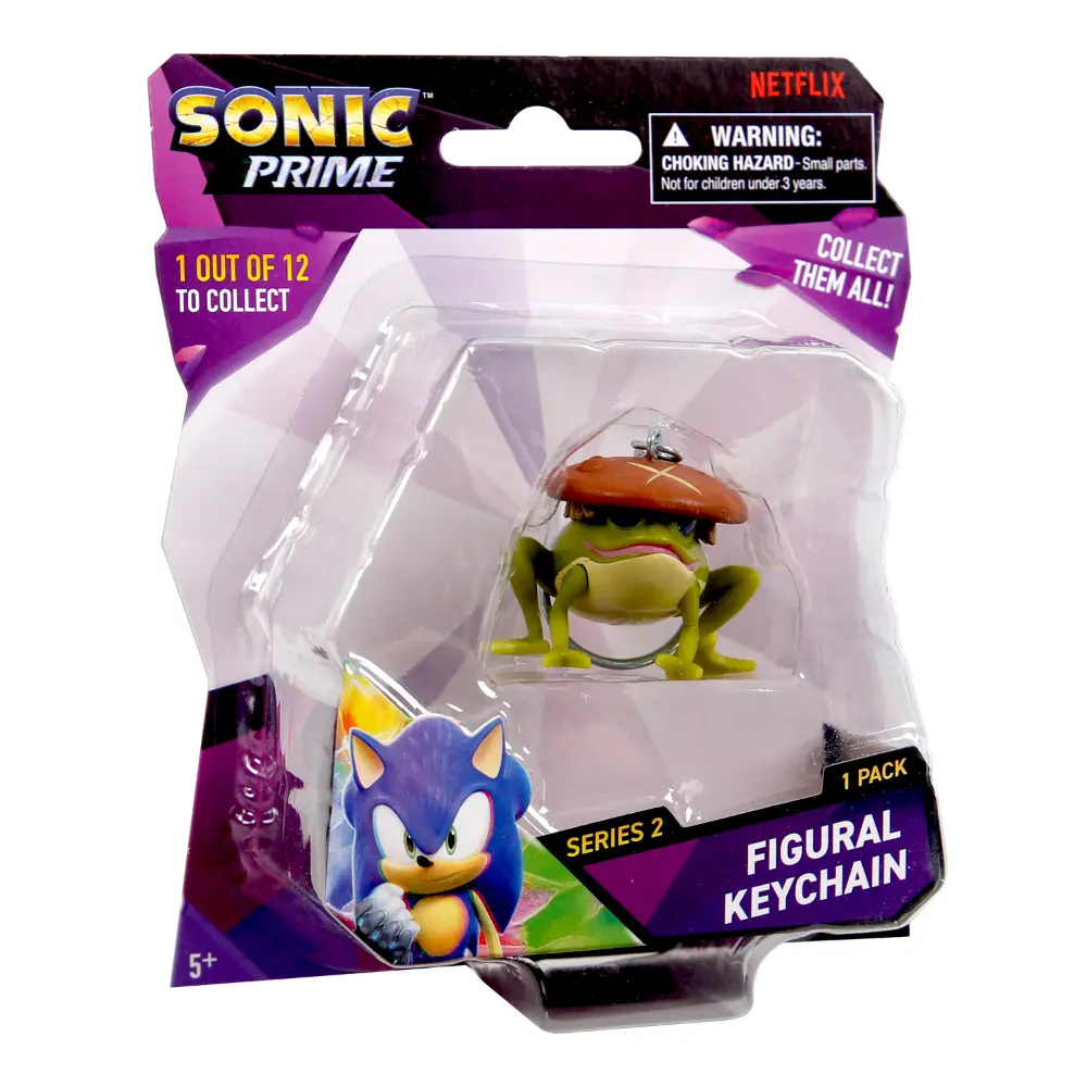 Sonic Figure Key Chain Blister Pack 2.5-Inches 10Asst