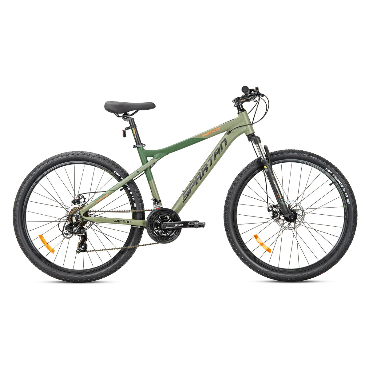 Spartan 27.5 Inch Army Green Mountain Bike - Ampezzo