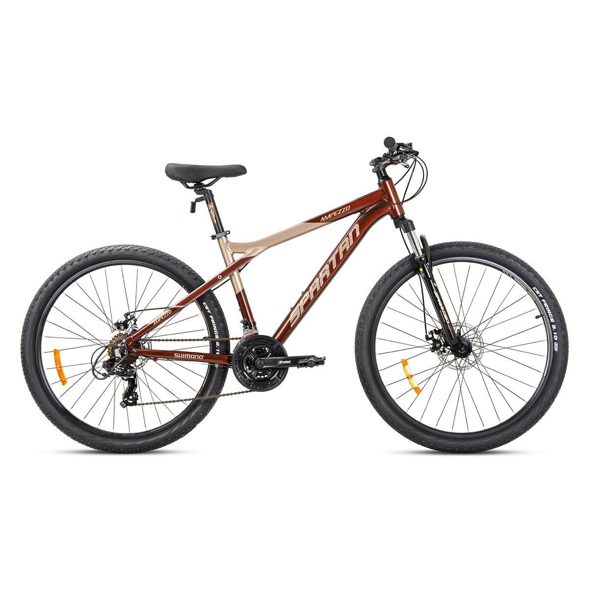 Spartan 27.5 Inch Brown Mountain Bike - Ampezzo