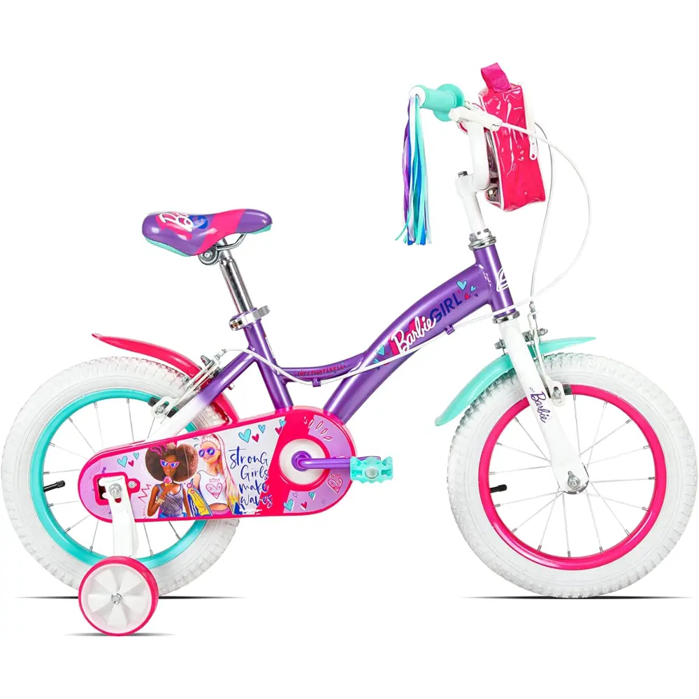 Spartan Barbie 12-Inch Kids Bicycle with Training Wheels