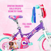 Spartan Barbie 12-Inch Kids Bicycle with Training Wheels