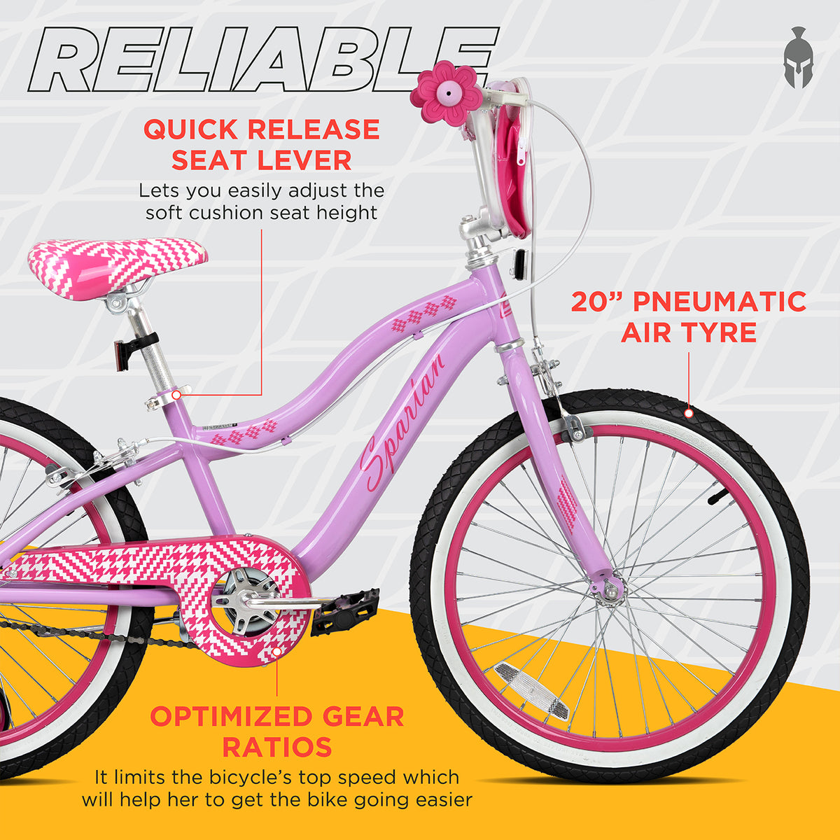Spartan 20 Inch Kids Bicycle Serena w/ Training Wheels SP-3261