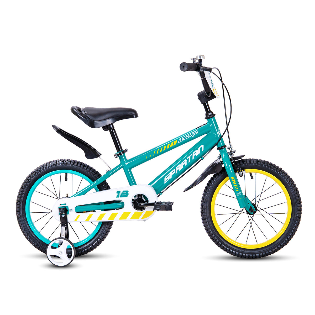 Spartan 18 Inch Green Kids Bicycle - Storm