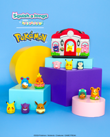 Pokémon Squish-A-Longs Collectible Mini Figures 4-Pack - Squishy Pokémon Character Toys for Kids