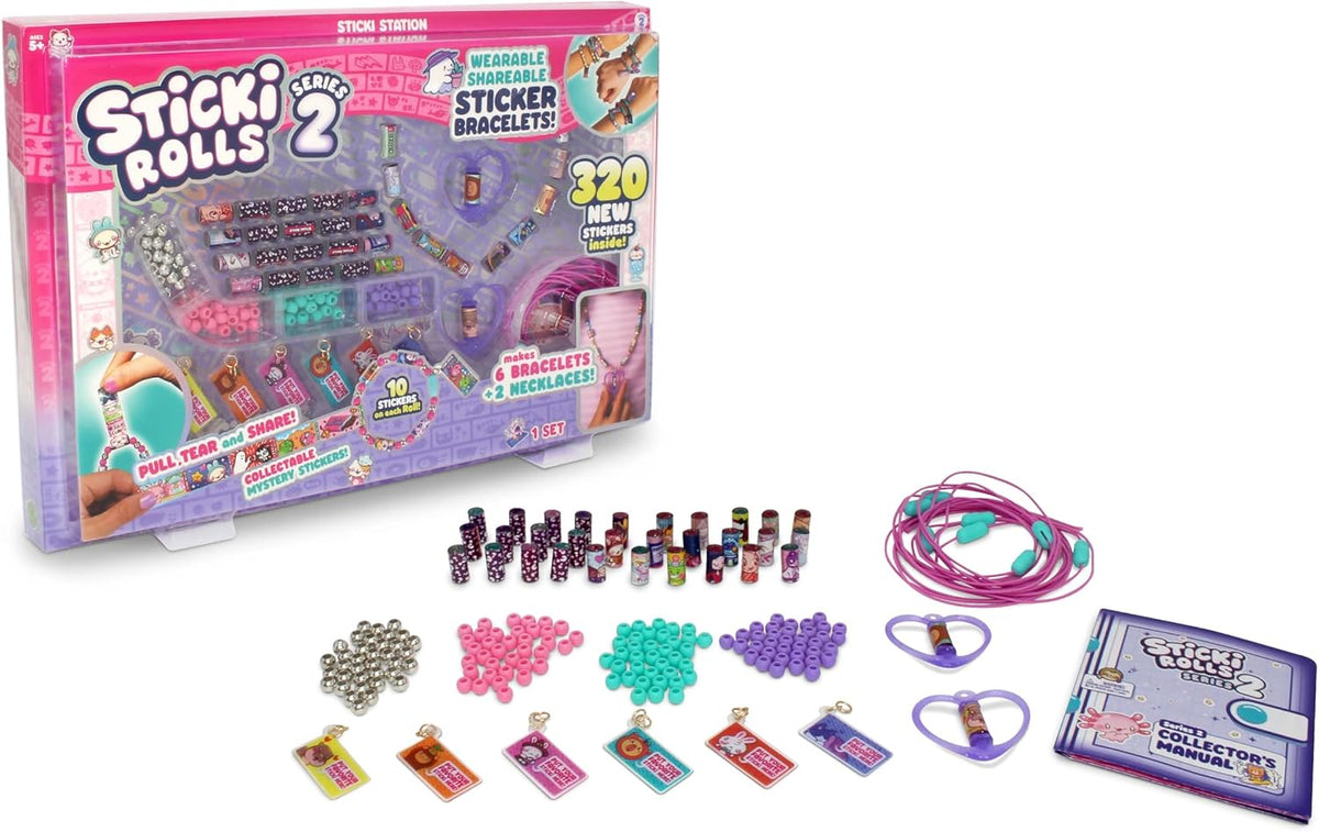 Sticki Rolls Series 2 Sticki Book Set DIY Sticker Jewelry & Activity Kit for Kids