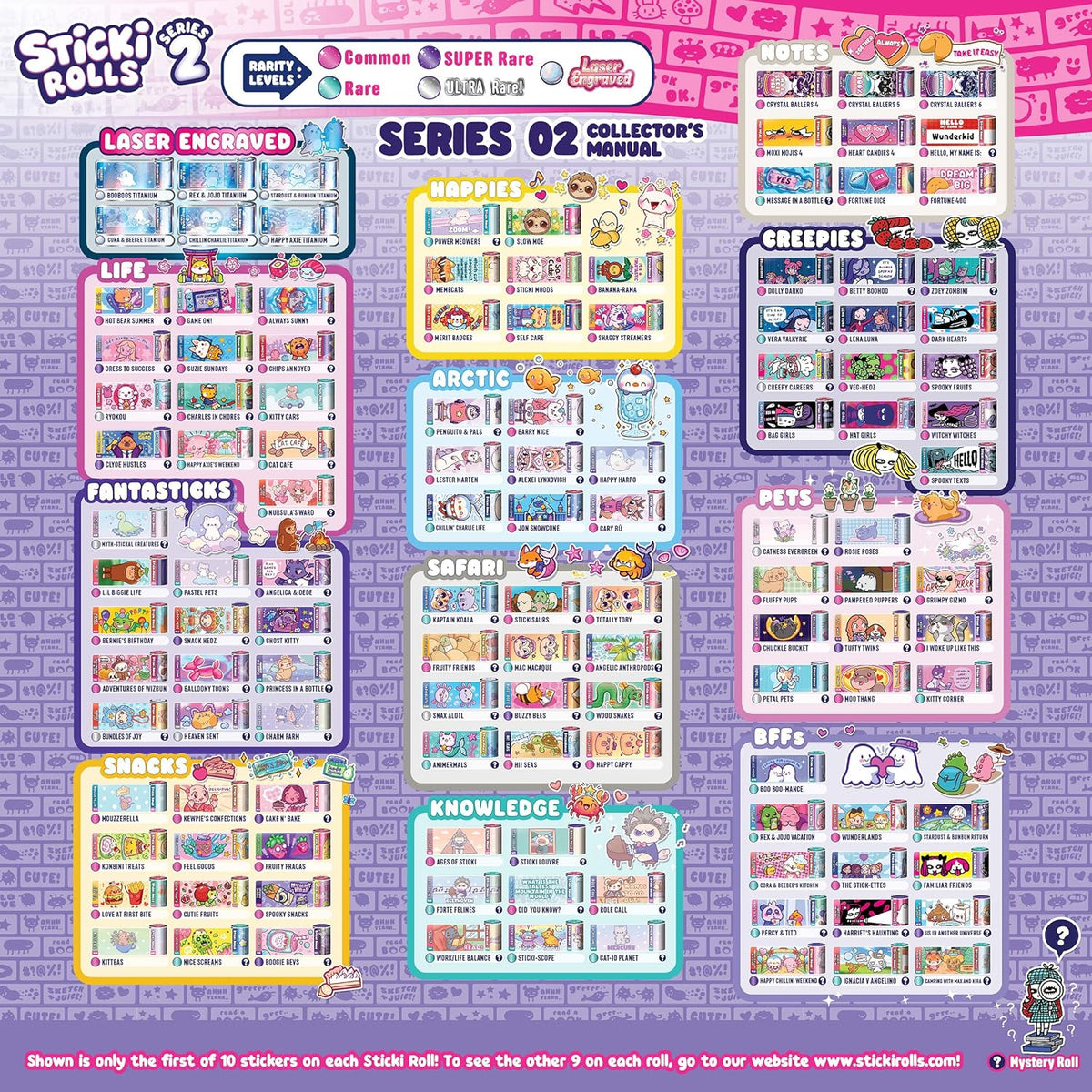 Sticki Rolls Series 2 Wearable Sticker Bracelet & Exclusive Character Pendant