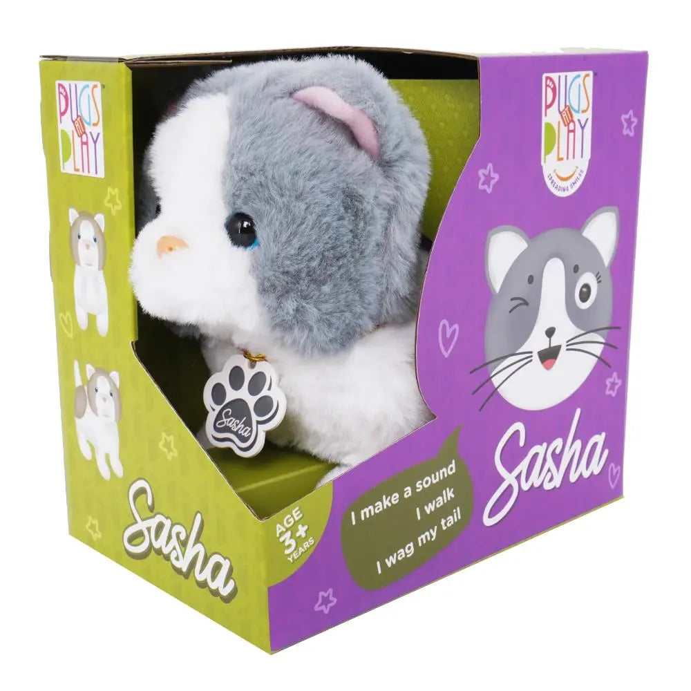 Pugs At Play Walking Sasha 6.5 - Inches Battery Operated