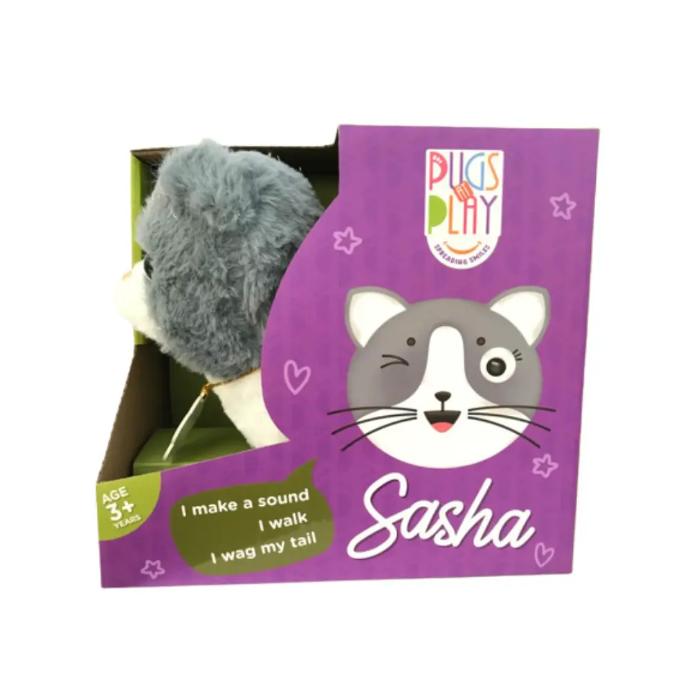 Pugs At Play Walking Sasha 6.5 - Inches Battery Operated