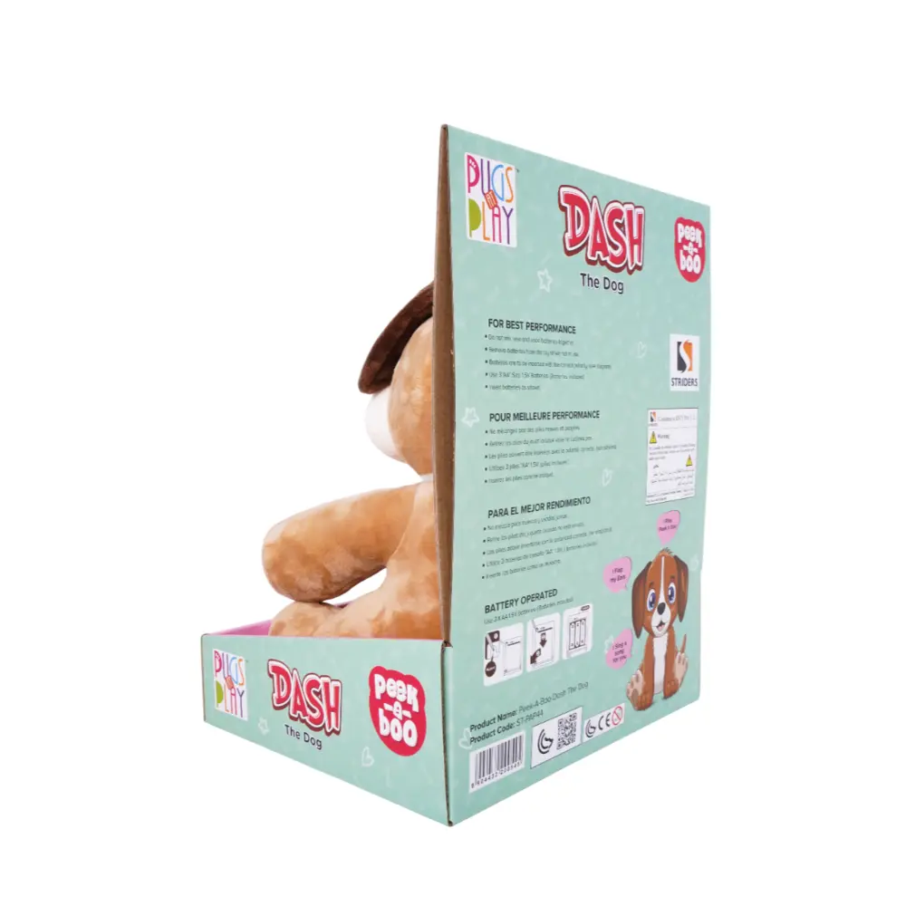 PUGS AT PLAY PEEK A BOO DASH 10INCH B/O