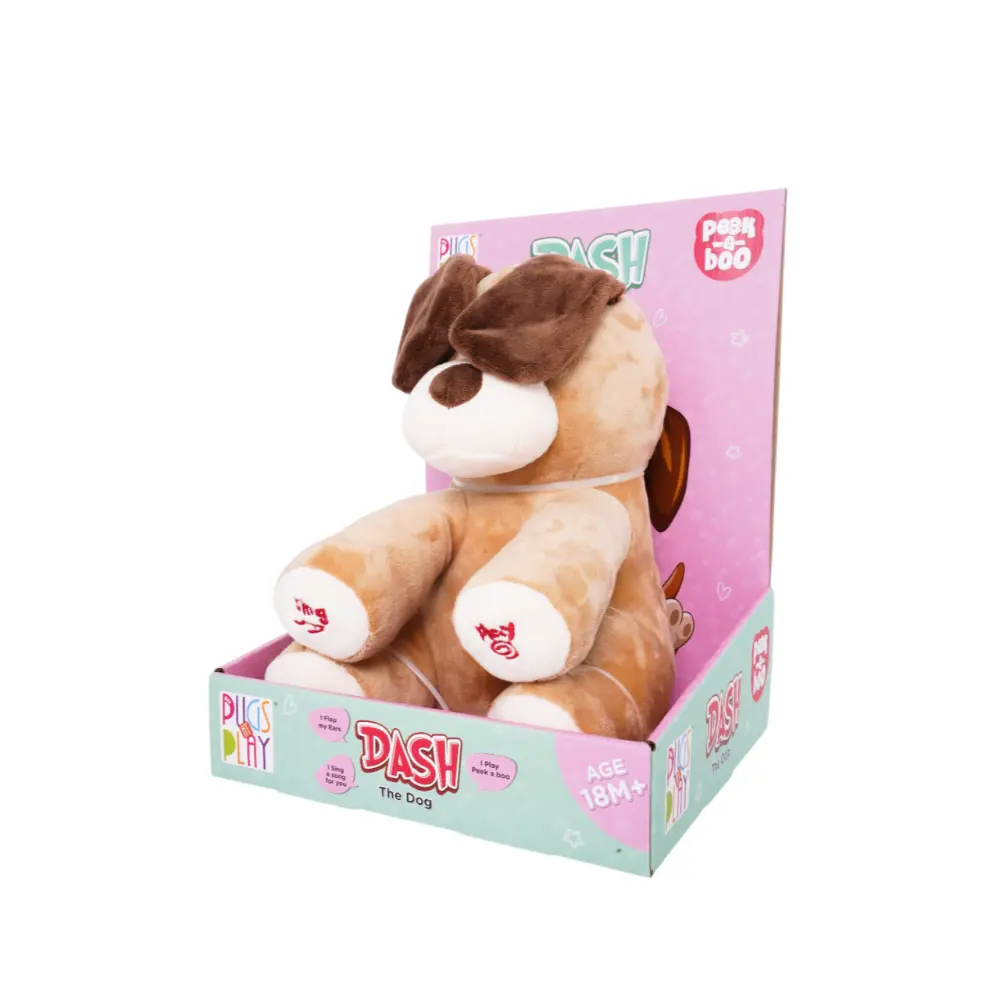 PUGS AT PLAY PEEK A BOO DASH 10INCH B/O