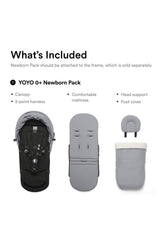 Stokke YOYO 0+ Newborn Pack - Color Stone, Requires YOYO Stroller Frame (Sold Separately)
