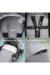 Stokke YOYO 0+ Newborn Pack - Color Stone, Requires YOYO Stroller Frame (Sold Separately)