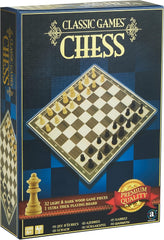 Chess Classic Board Game with Folding Checkered Board and Durable Pieces