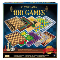 100 Classic Board Games Set for Kids & Adults - Family Game Collection
