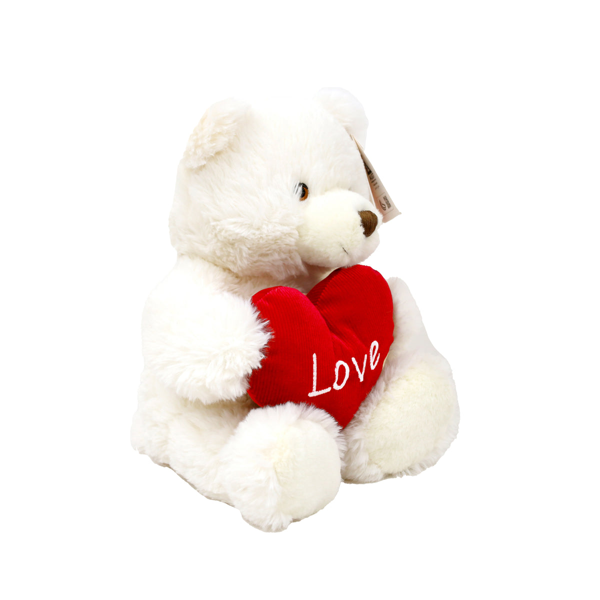 Keeleco Valentine Bear 30cm Cream - Soft Plush Teddy with Heart for Gift