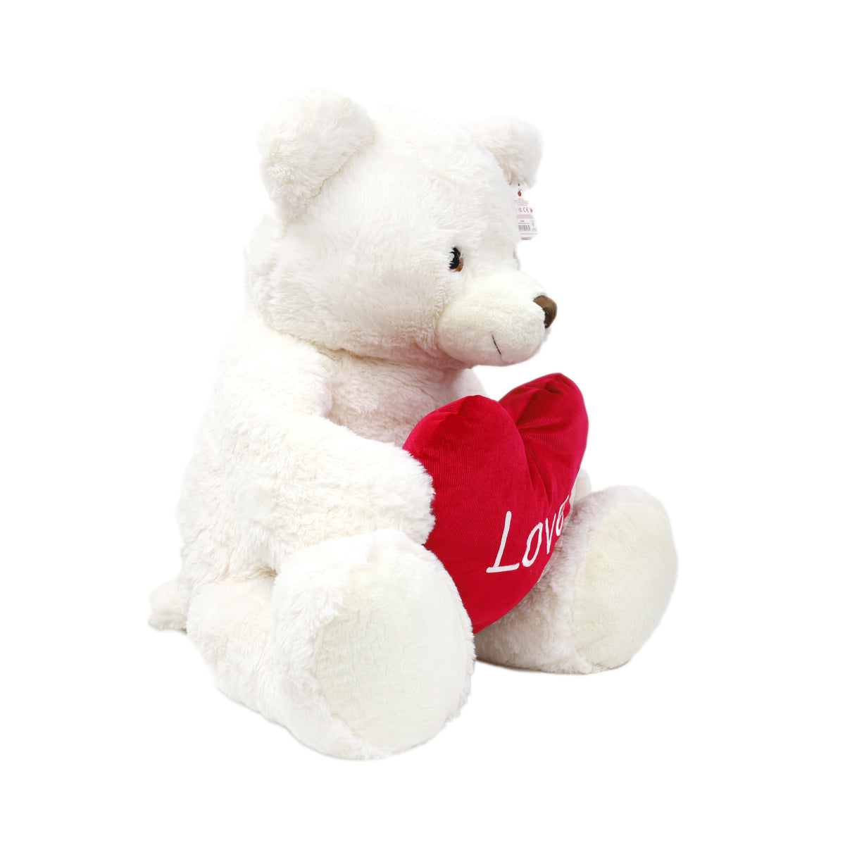 Keeleco 75cm Cream Bear with Heart - Valentine Day Giant Plush Gift