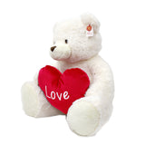 Keeleco 75cm Cream Bear with Heart - Valentine Day Giant Plush Gift