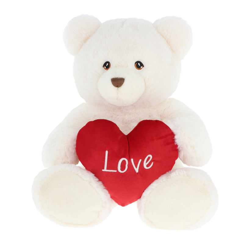 Cream Teddy Bear with Heart