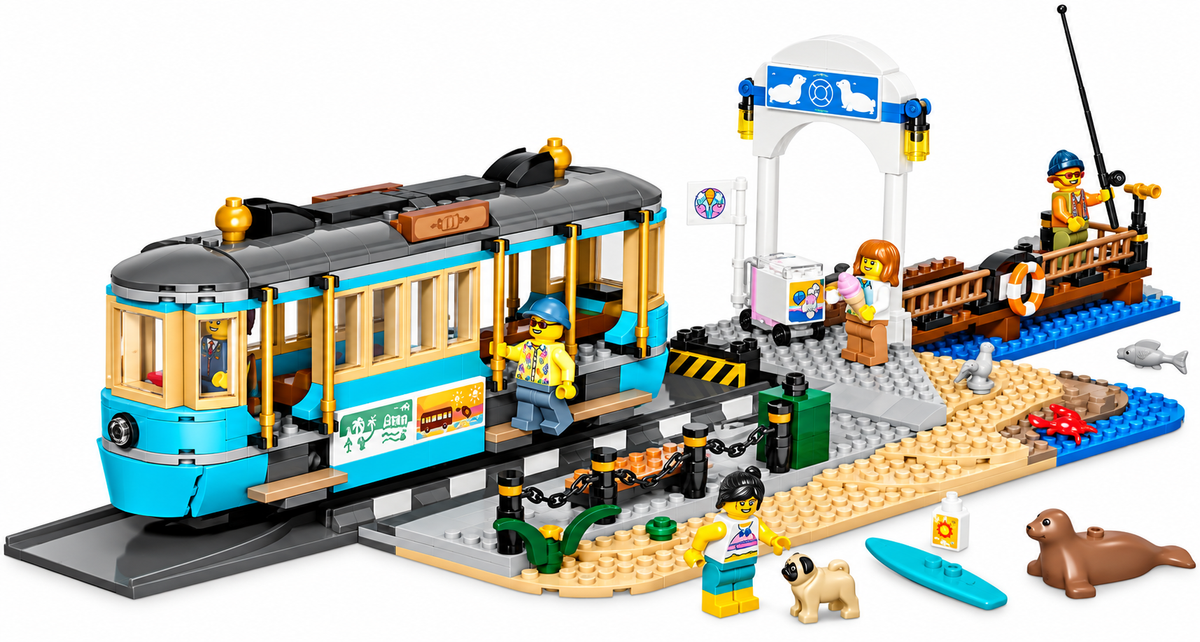 Lego City Classic Beach Streetcar Building Set 60506