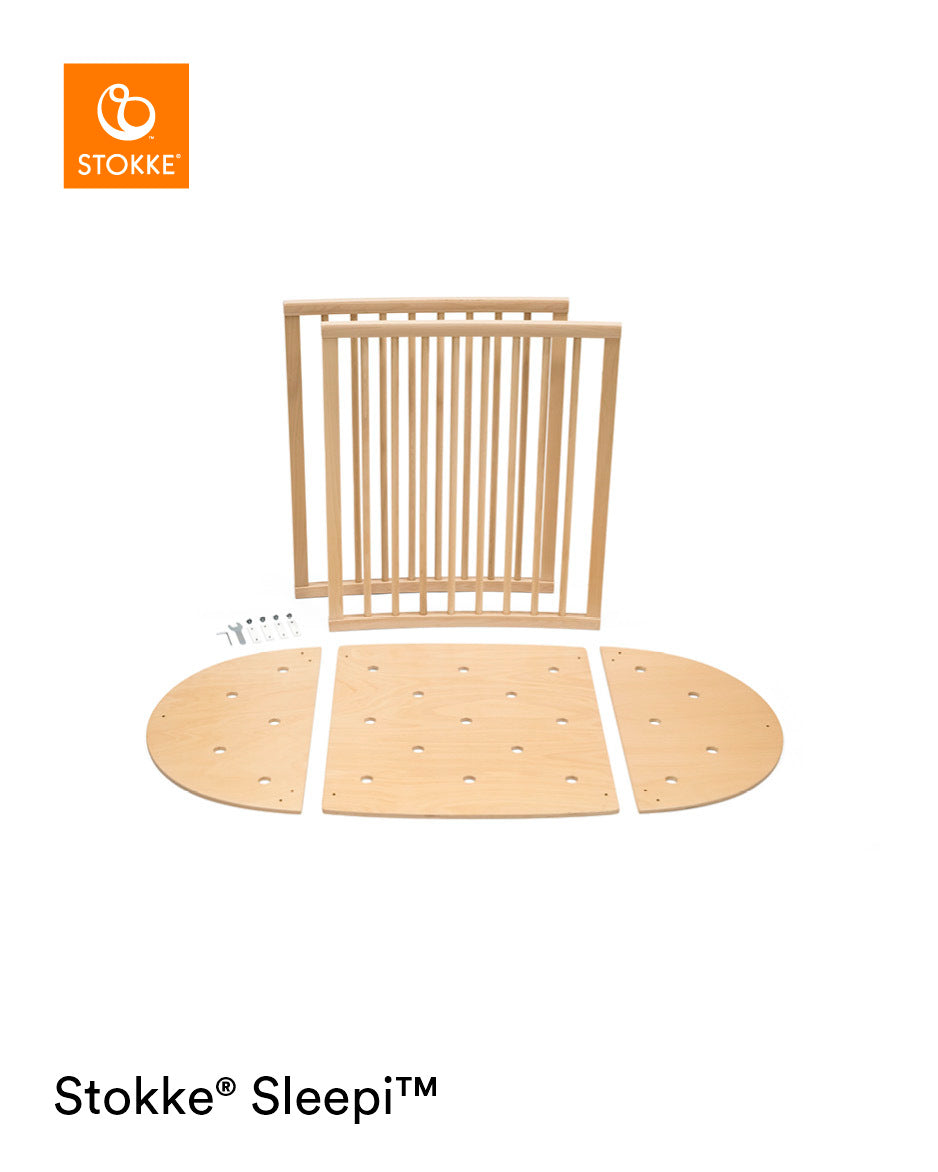 Stokke Sleepi Mini Natural with Extension and Mini Bed Mattress Bundle