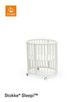 Stokke Sleepi Mini White with Extension and Mini Bed Mattress Bundle