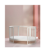 Stokke Sleepi Mini White with Extension Mattress and Fitted Sheet Bundle