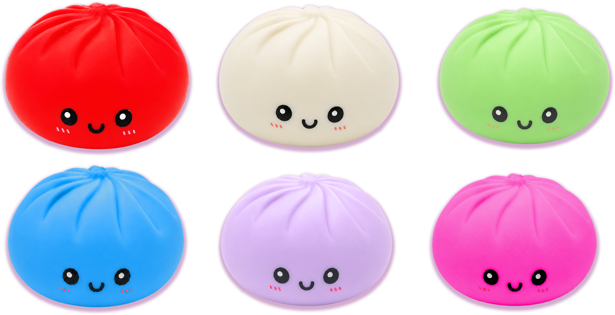Premium Squishy Dumplings Regular 8.5cm Xiaolongbao Fidget Toy for Kids - Assorted Colors