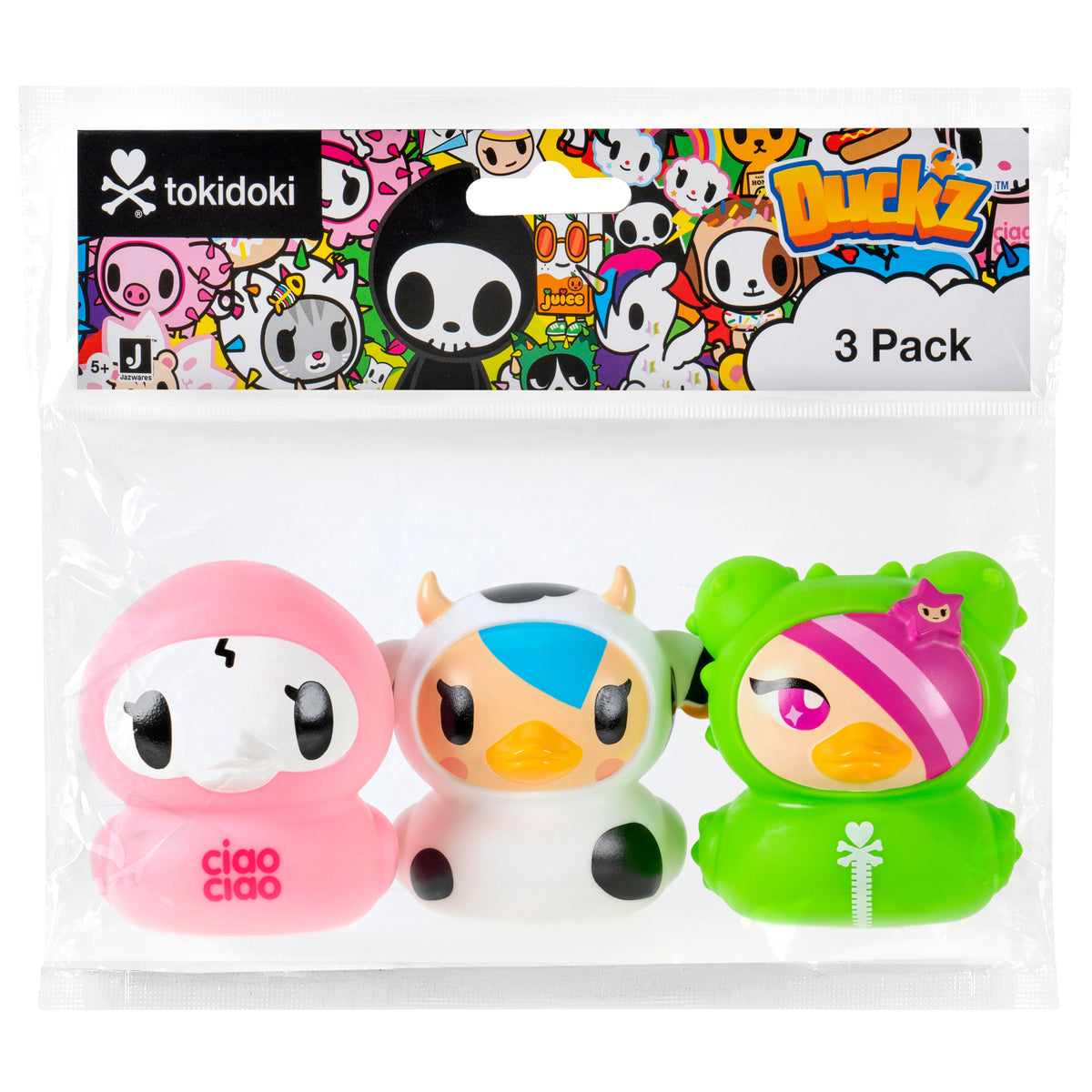 Tokidoki Duckz 3-Inch Collectible Figures 3-Pack - Assorted Mini Toy Figures for Kids & Collectors