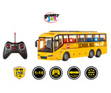 Power Joy RC School Bus with Lights Remote Control Toy Bus for Kids