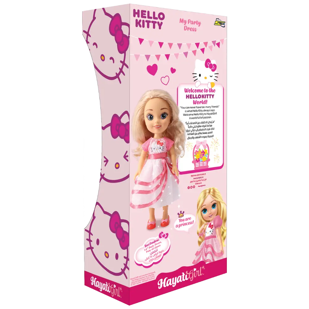 HAYATI GIRL DOLL HELLO KITTY PARTY DRESS