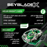 Beyblade X Launcher Helm Knight 3-80N