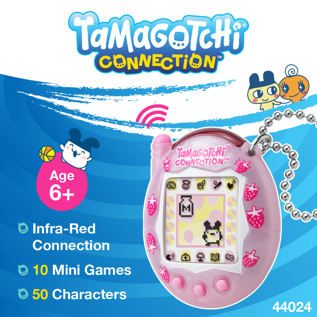 Tamagotchi Connection Strawberry Pearl Milk Battery Operated