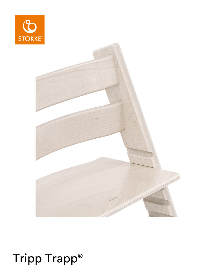 Stokke Tripp Trapp Chair Whitewash Adjustable Wooden High Chair