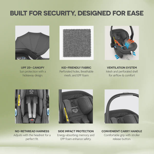 UPPAbaby Mesa I Size Infant Car Seat Jordan/Greyson Charcoal Mélange