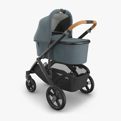 UPPAbaby Vista V3 Stroller Dillan Stone Blue Carbon Frame Sand Leather