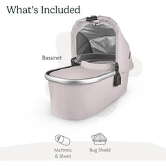 UPPAbaby Bassinet V2 Alice Dusty Pink Silver Frame