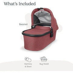 UPPAbaby Bassinet V2 Lucy Rosewood Mélange Carbon Frame