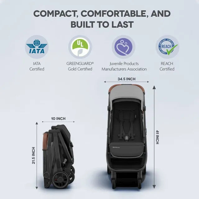 UPPAbaby Minu V3 Greyson + Bumper Bar Saddle Bundle