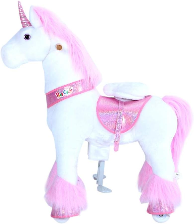PonyCycle Kids Riding Horse Pink Unicorm Medium