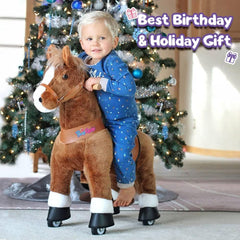 PonyCycle Kids Riding Horse Brown - Medium