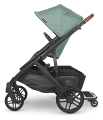 UPPAbaby Vista V2 Stroller Gwen Green Mélange Carbon Frame Saddle Leather