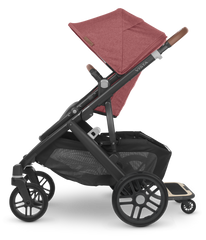 UPPAbaby Vista V2 Stroller Lucy Rosewood Mélange Carbon Frame Saddle Leather