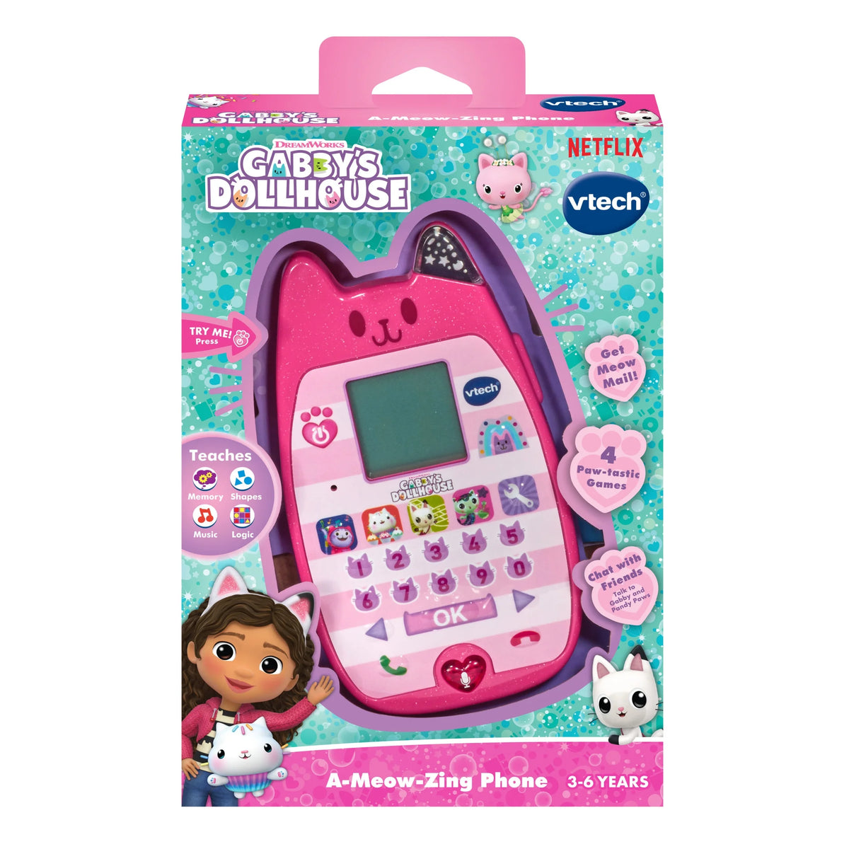 Vtech Gabby's Dollhouse Meowzing Phone Battery Operated